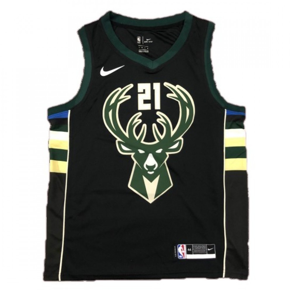 Men's Milwaukee Bucks Jrue Holiday #21 Black Swingman Jersey - Statement Edition-Pro Kit Vault | Brand New 26/27 Sports Jerseys